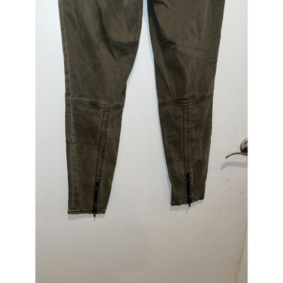 Anthropologie Pilcro Green Zipper Pockets Slim Fit Skinny Pants Women's Size 28 - Picture 4 of 8